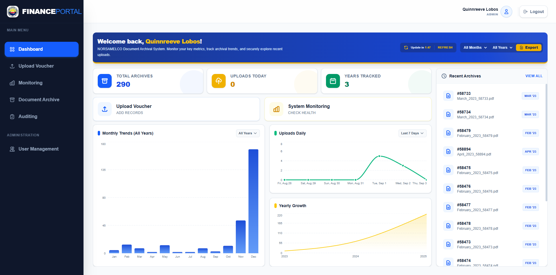 Norsamelco Finance Portal